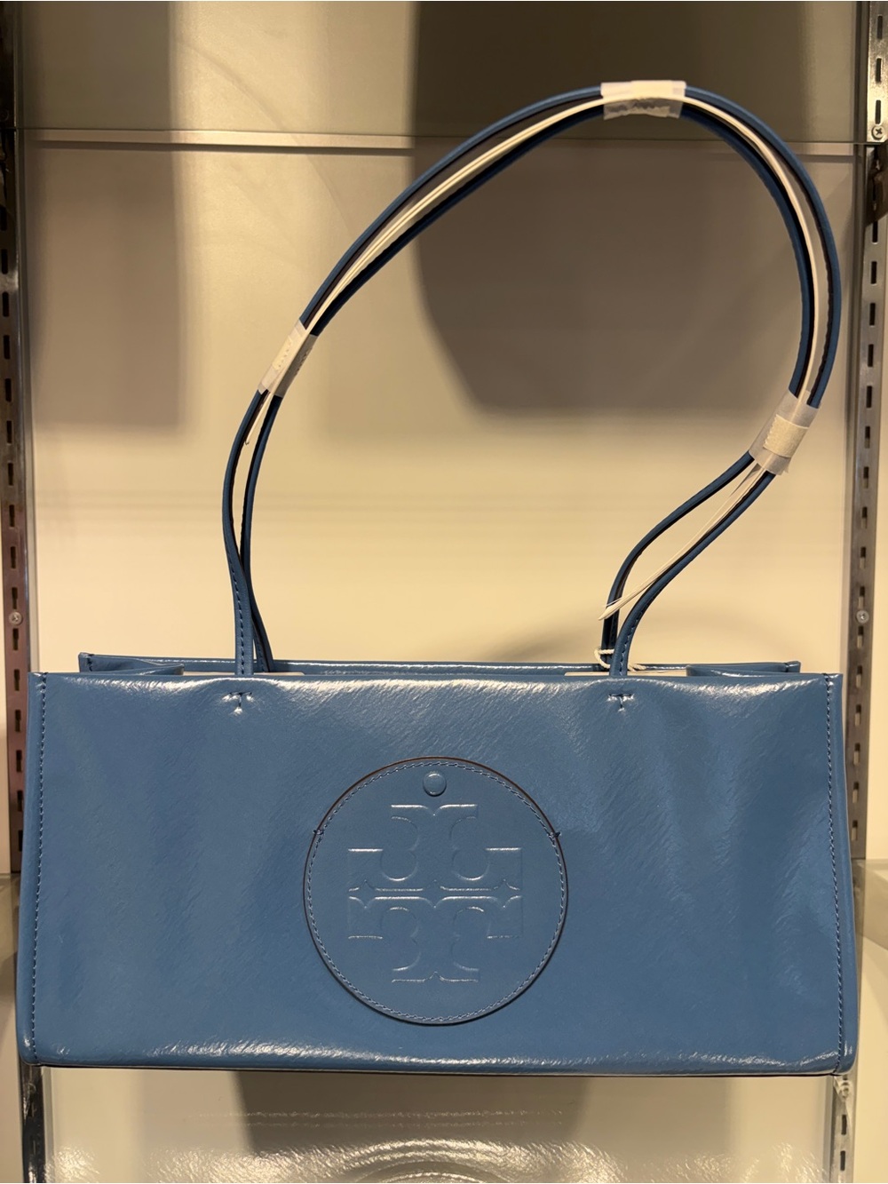 Tory Burch Ella East-West Tote Blue Lightweight Shoulder Bag